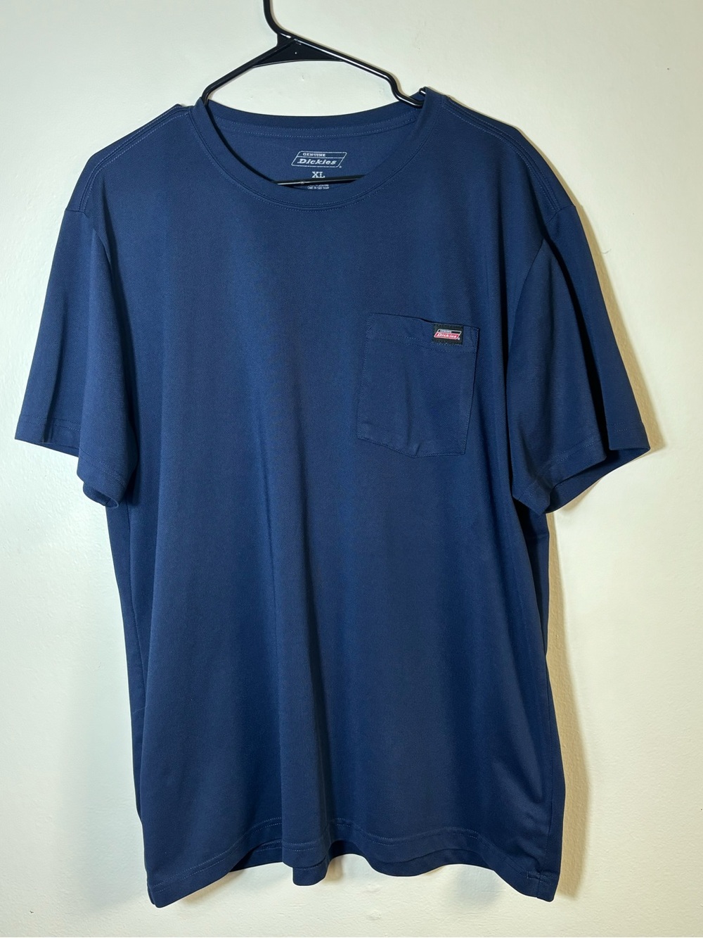 Genuine Dickies Men's XL Navy Blue Short-Sleeve T-Shirt W/Pocket